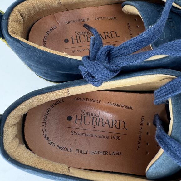 Samuel Hubbard Shoes Nubuck Leather Lace Up M1100-016 Navy Mens Size 10 Wide - Picture 7 of 10